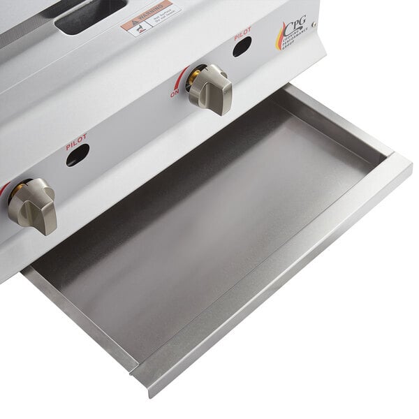 Scratch and Dent Cooking Performance Group GM-CPG-24-NL 24" Gas Countertop Griddle with Manual Controls - 60,000 BTU