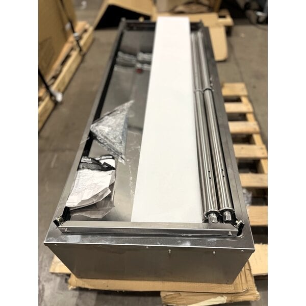 Scratch and Dent Avantco STE-4SA Four Pan Open Well Electric Steam Table with Undershelf - 120V, 2000W