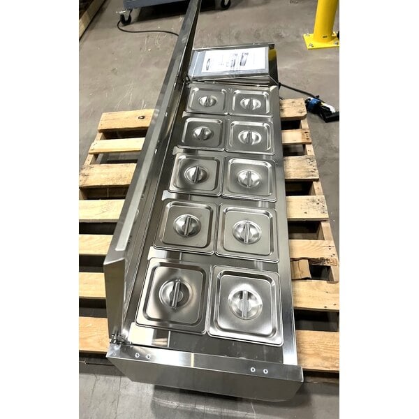 Scratch and Dent Arctic Air ACP55 55" Refrigerated Countertop Condiment Prep Station