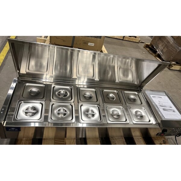 Scratch and Dent Arctic Air ACP55 55" Refrigerated Countertop Condiment Prep Station