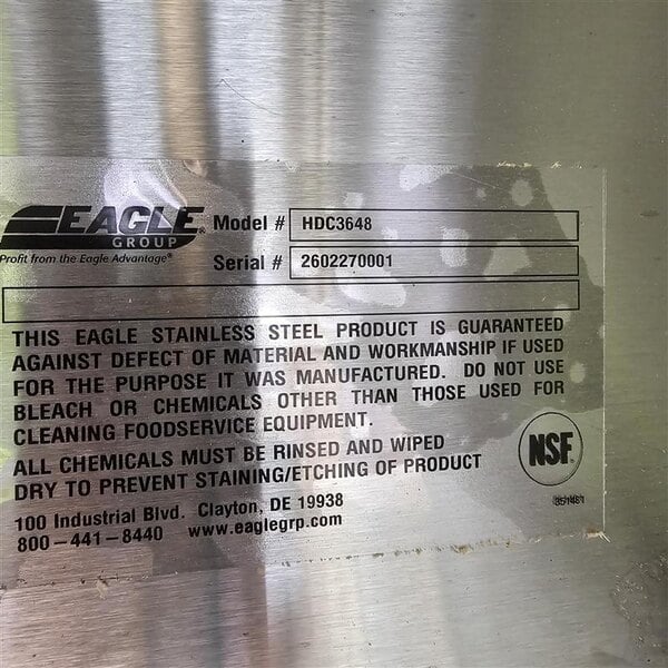 Scratch and Dent Eagle Group HDC3648 Spec Air Condensate Exhaust Hood - 48" x 36" x 20"