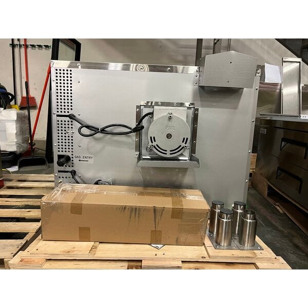 Scratch and Dent Cooking Performance Group FGC-100-N Single Deck Standard Depth Full Size Natural Gas Convection Oven with Legs - 54,000 BTU