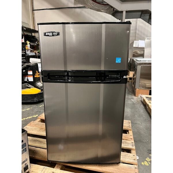 Scratch and Dent Danby 3.1MF7-7B1S MicroFridge 3.1 Cu. Ft. Stainless Steel Solid Two Door Reach-In Refrigerator / Freezer with Microwave