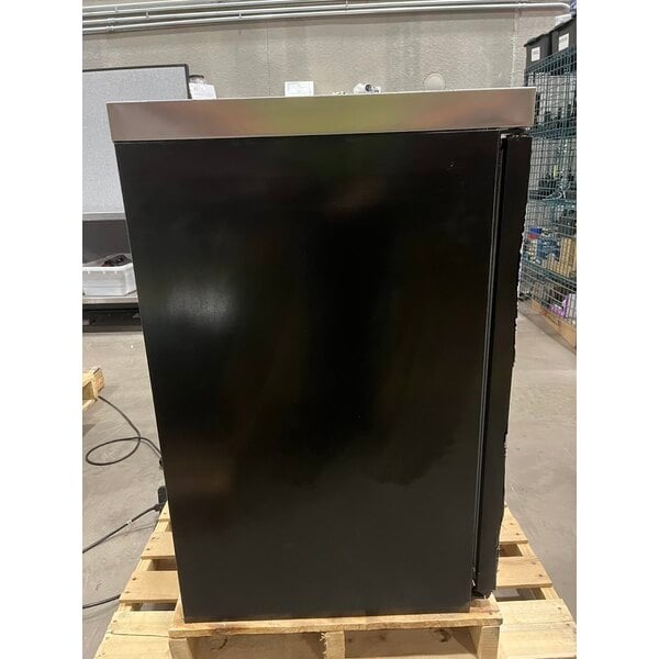 Scratch and Dent Beverage-Air BB48HC-1-PT-B 48" Black Underbar Height Solid Door Pass-Through Back Bar Refrigerator