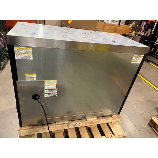 Scratch and Dent Beverage-Air BB48HC-1-PT-B 48" Black Underbar Height Solid Door Pass-Through Back Bar Refrigerator