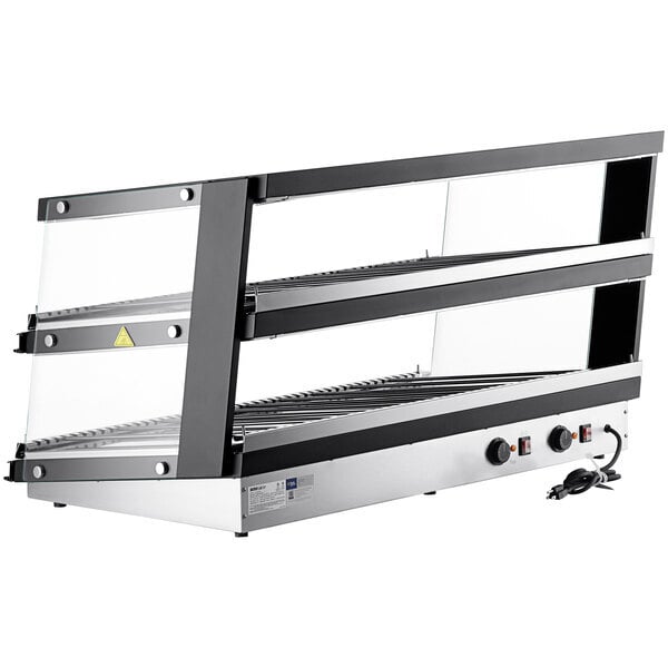 Scratch and Dent ServIt OAM-138D 48" Full Service Slanted 2-Shelf Countertop Heated Display Merchandiser - 1860W, 120V
