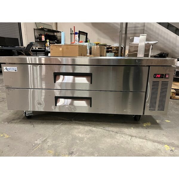 Scratch and Dent Avantco CBE-60-HC 60" 2 Drawer Refrigerated Chef Base
