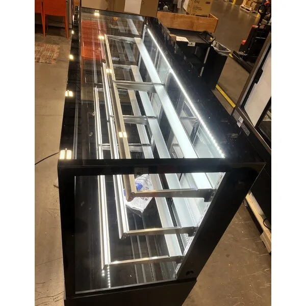 Scratch and Dent Avantco BCFD-72 70 7/8" Black Square Dry Bakery Display Case with LED Lighting
