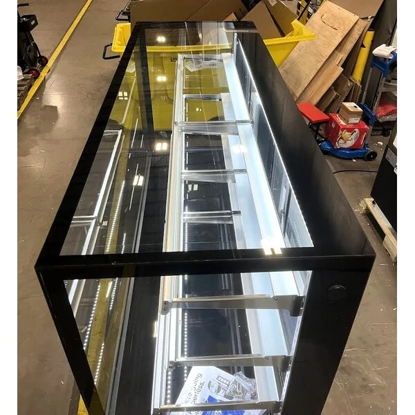 Scratch and Dent Avantco BCFD-72 70 7/8" Black Square Dry Bakery Display Case with LED Lighting
