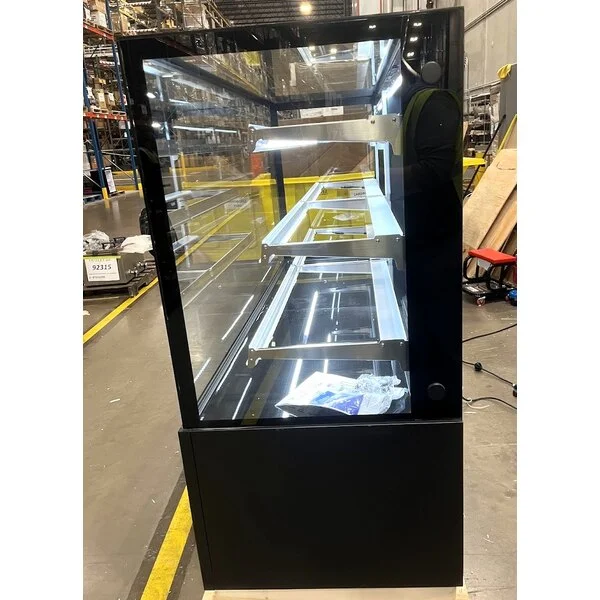 Scratch and Dent Avantco BCFD-72 70 7/8" Black Square Dry Bakery Display Case with LED Lighting