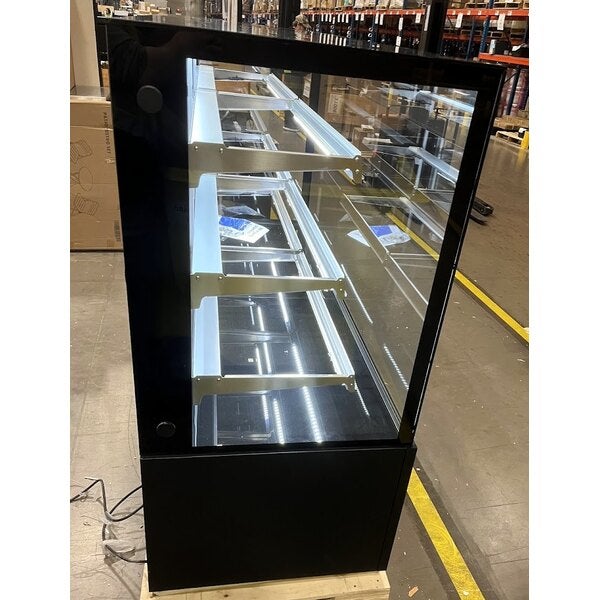 Scratch and Dent Avantco BCFD-72 70 7/8" Black Square Dry Bakery Display Case with LED Lighting
