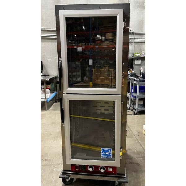Scratch and Dent Avantco HPESDC-1836 Full Size Vacuum-Insulated Heated Holding / Proofing Cabinet with Clear Dutch Doors - 120V