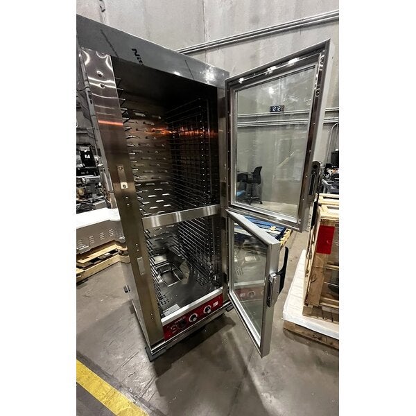 Scratch and Dent Avantco HPESDC-1836 Full Size Vacuum-Insulated Heated Holding / Proofing Cabinet with Clear Dutch Doors - 120V