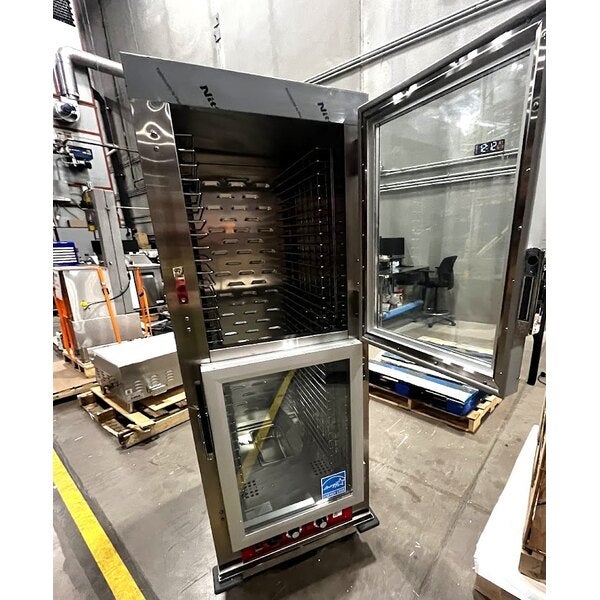 Scratch and Dent Avantco HPESDC-1836 Full Size Vacuum-Insulated Heated Holding / Proofing Cabinet with Clear Dutch Doors - 120V