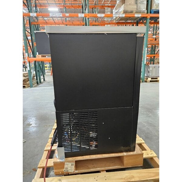 Scratch and Dent Avantco UBB-72G-HC 73" Black Counter Height Narrow Glass Door Back Bar Refrigerator with LED Lighting
