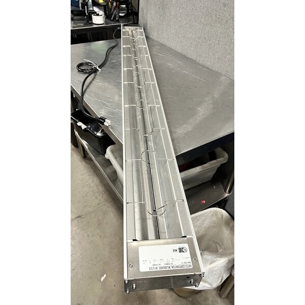 Scratch and Dent Hatco GRAH-72 72" Glo-Ray High Wattage Infrared Food Warmer with Toggle Controls, 6" Chains, and S-Hooks - 120V, 1,725W