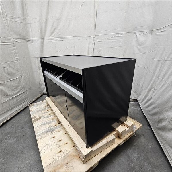 Scratch and Dent All State Manufacturing 49" x 23 1/4" x 34" Coffee Stand with Two Condiment Trays OCS490