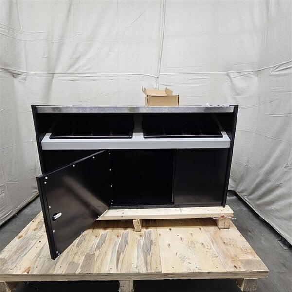 Scratch and Dent All State Manufacturing 49" x 23 1/4" x 34" Coffee Stand with Two Condiment Trays OCS490