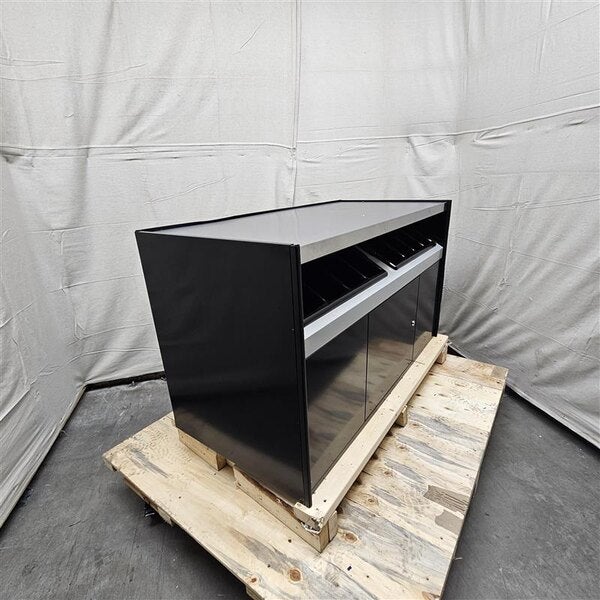 Scratch and Dent All State Manufacturing 49" x 23 1/4" x 34" Coffee Stand with Two Condiment Trays OCS490