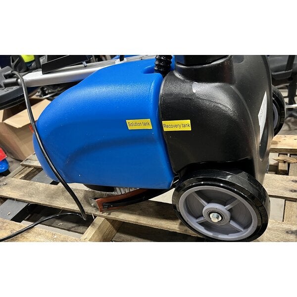 Scratch and Dent Lavex 13" Corded Walk Behind Disc Floor Scrubber with Scrub Brush - 3 Gallon