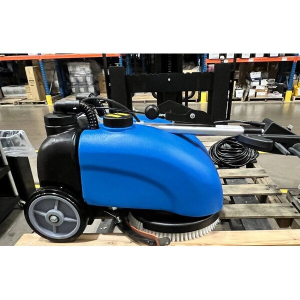 Scratch and Dent Lavex 13" Corded Walk Behind Disc Floor Scrubber with Scrub Brush - 3 Gallon