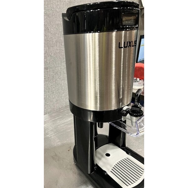 Scratch and Dent Fetco L4D-15 Luxus 1.5 Gallon Stainless Steel Coffee Server with Stand