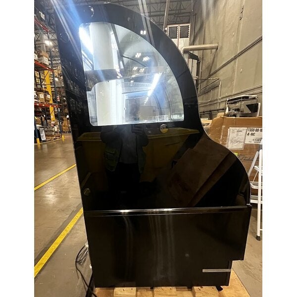 Scratch and Dent Avantco CAC-36 35 3/8" Black Curved Dual Service Refrigerated Air Curtain Merchandiser - 115V