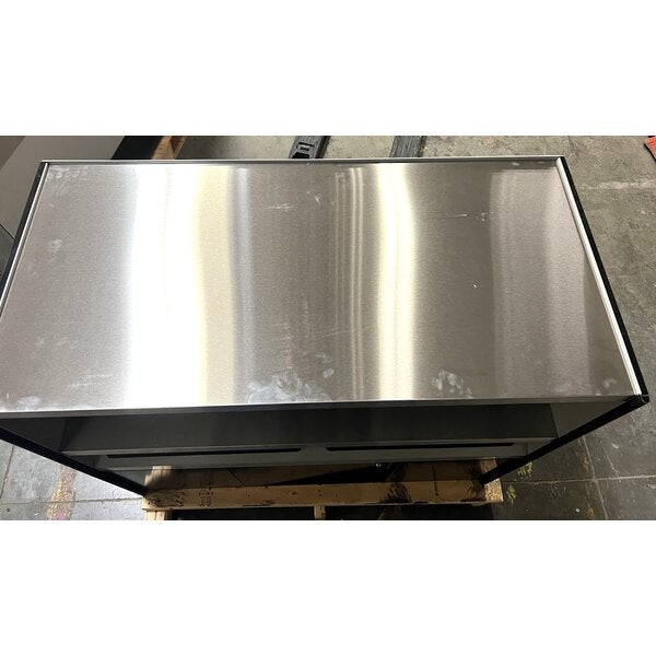 Scratch and Dent All State Manufacturing 49" x 23 1/4" x 48" Condiment Stand with Double Shelf and Two Trays SS1-2