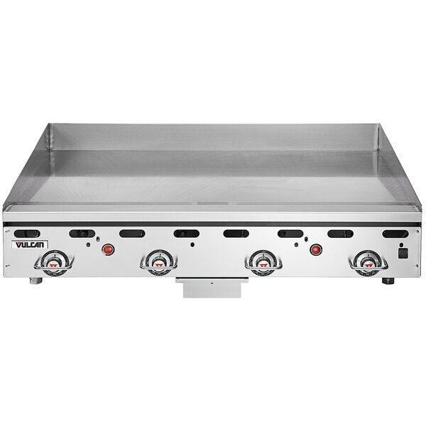 Scratch and Dent Vulcan MSA48-101 48" Countertop Natural Gas Griddle with Snap Action Thermostatic Controls - 108,000 BTU