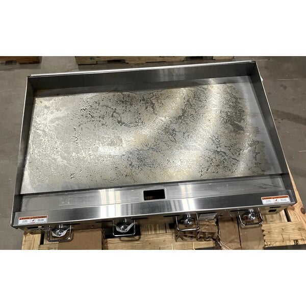 Scratch and Dent Vulcan MSA48-101 48" Countertop Natural Gas Griddle with Snap Action Thermostatic Controls - 108,000 BTU