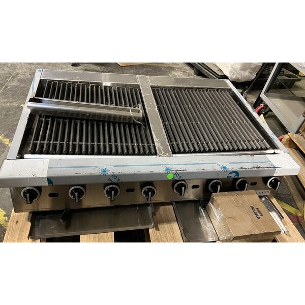 Scratch and Dent Garland GTBG48-AR48 Natural Gas 48" Radiant Charbroiler with Adjustable Grates - 144,000 BTU