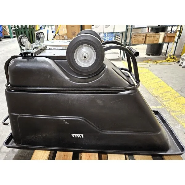 Scratch and Dent Lavex 0.5 Cubic Yard Black Heavy-Duty Tilt Truck / Trash Cart (850 lb. Capacity)