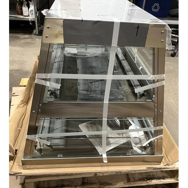 Scratch and Dent Hatco GRHD-3PD Stainless Steel Glo-Ray 45 1/2" Full Service Dual Shelf Merchandiser
