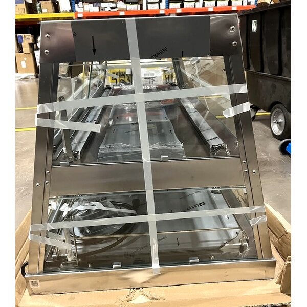 Scratch and Dent Hatco GRHD-3PD Stainless Steel Glo-Ray 45 1/2" Full Service Dual Shelf Merchandiser