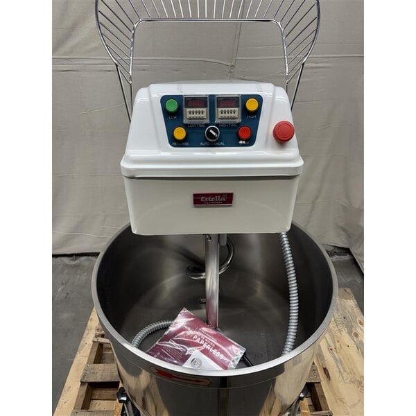 Scratch and Dent Estella SM80 80 Qt. / 116 lb. Two-Speed Spiral Dough Mixer - 220V, 3 Phase, 4 1/4 HP