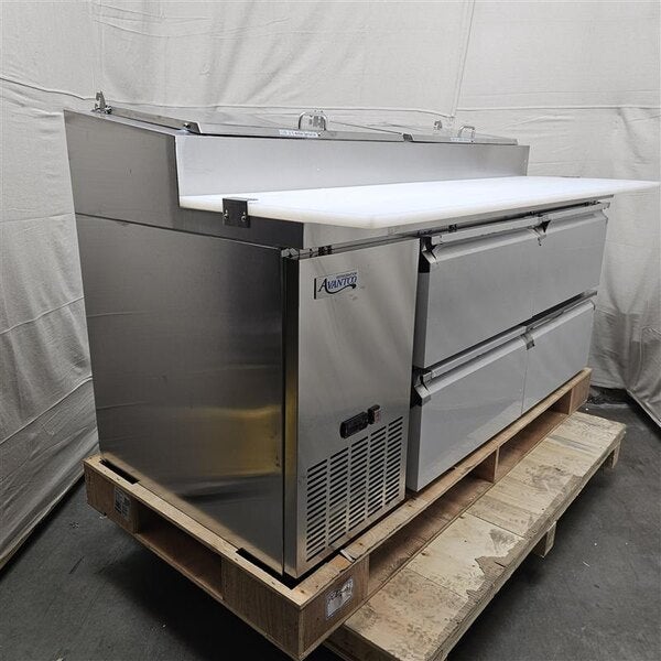 Scratch and Dent Avantco SSPPT-2C 68" 4 Drawer Refrigerated Pizza Prep Table