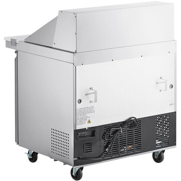 Scratch and Dent Avantco SS-PT-36M-HC 36" 2 Door Mega Top Stainless Steel Refrigerated Sandwich Prep Table