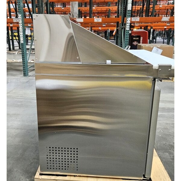 Scratch and Dent Avantco SS-PT-36M-HC 36" 2 Door Mega Top Stainless Steel Refrigerated Sandwich Prep Table