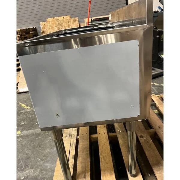 Scratch and Dent Regency 18" x 36" Stainless Steel Underbar Ice Bin with Bottle Holders - 119 lb.