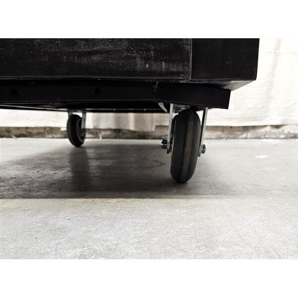 Scratch and Dent Royal Basket Trucks 36 Cu. Ft. Black Bulk Poly Truck with Steel Base and 2 Rigid / 2 Swivel Casters R36-BKX-BFC-6UNN