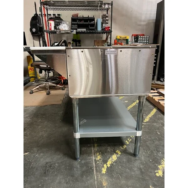 Scratch and Dent ServIt EST-4WS Four Pan Sealed Well Electric Steam Table with Adjustable Undershelf - 120V, 2000W