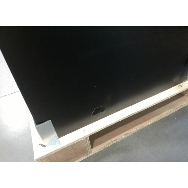 Scratch and Dent Avantco UBB-36-HC 36" Black Counter Height Solid Door Back Bar Refrigerator with LED Lighting