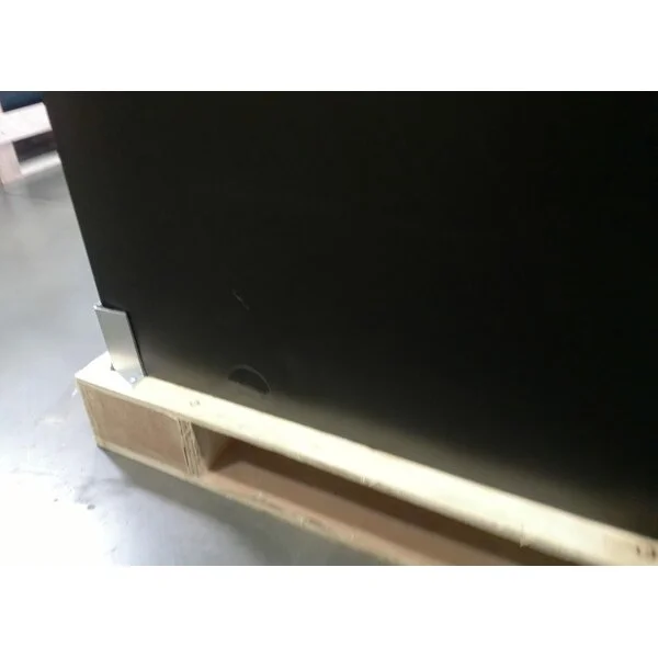 Scratch and Dent Avantco UBB-36-HC 36" Black Counter Height Solid Door Back Bar Refrigerator with LED Lighting