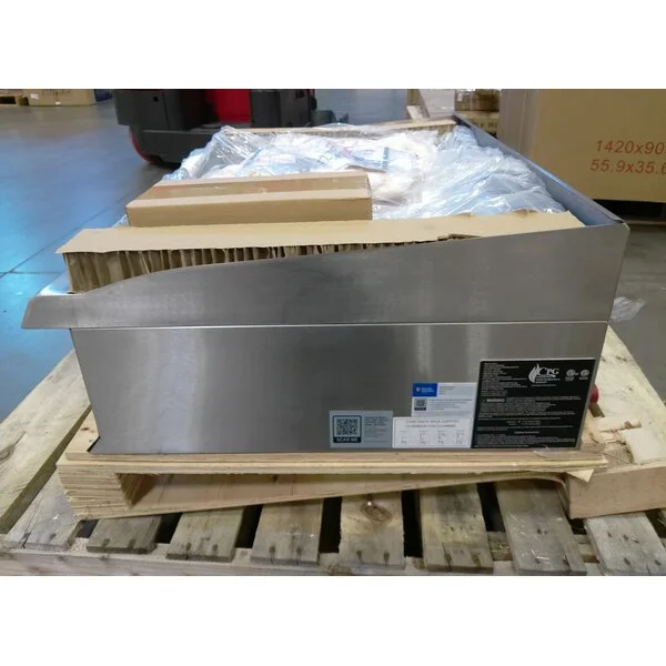 Scratch and Dent Cooking Performance Group CL-CPG-36-NL 36" Gas Countertop Lava Briquette Charbroiler - 120,000 BTU