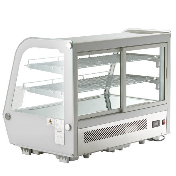 Scratch and Dent Avantco BCC-35-HC 34 1/2" White Refrigerated Countertop Bakery Display Case with LED Lighting