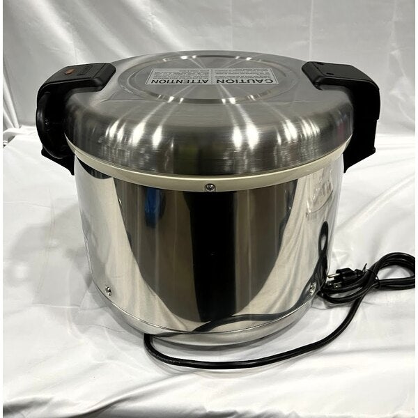 Scratch and Dent Zojirushi THA-603SA 66 Cup (Cooked) Stainless Steel Electric Rice Warmer with Removable Pot - 120V, 77W