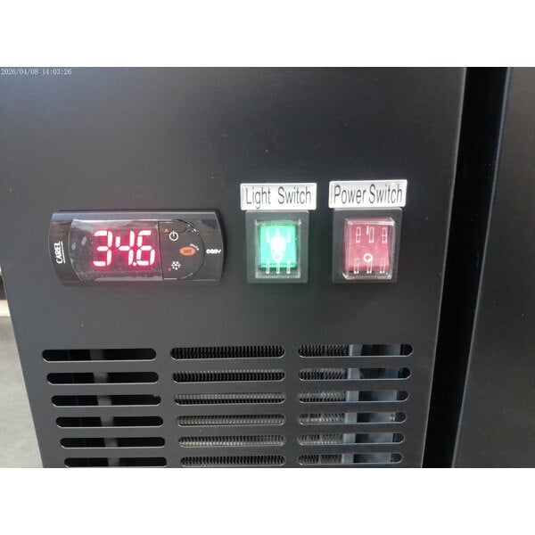Scratch and Dent Avantco UDD-60-HC (2) Double Tap Kegerator Beer Dispenser - Black, (2) 1/2 Keg Capacity