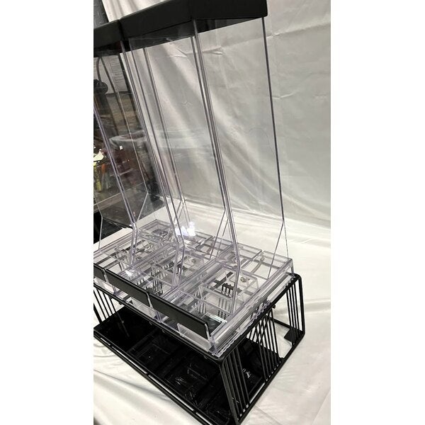 Scratch and Dent Cal-Mil 4108-13 Portland Black 10 Liter Triple Canister Cereal Dispenser