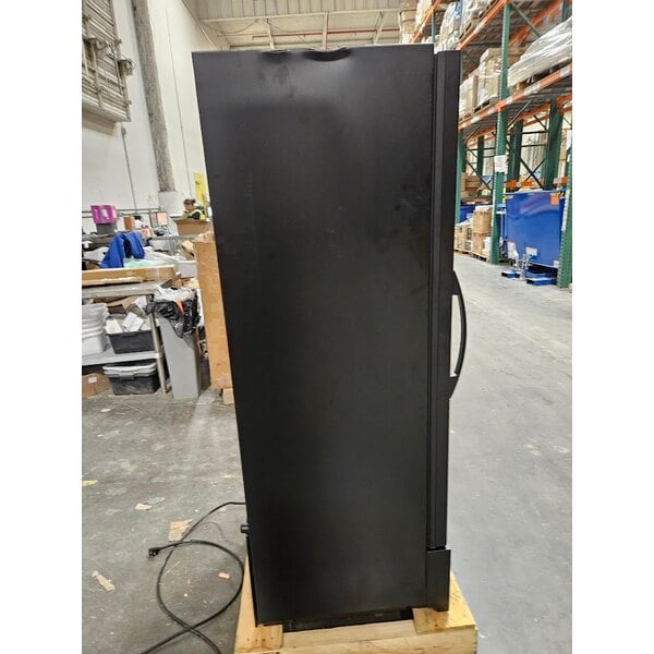 Scratch and Dent True GDM-12-HC~TSL01 24 7/8" Black Refrigerated Glass Door Merchandiser with LED Lighting