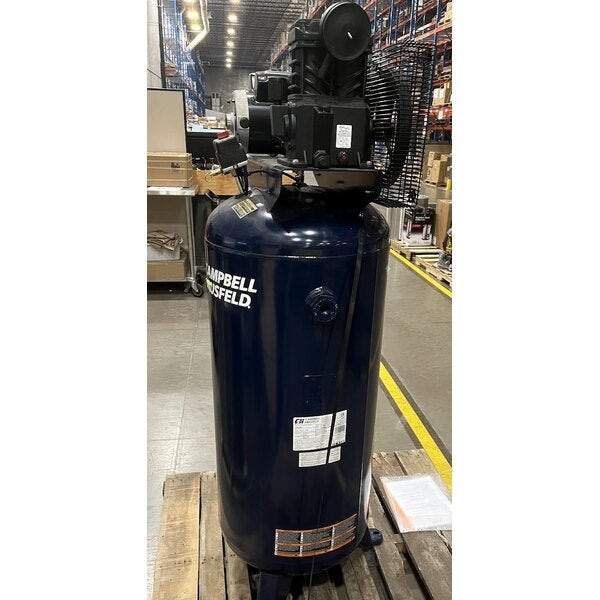 Scratch and Dent Campbell Hausfeld 60 Gallon 1-Stage Vertical Cast Iron Air Compressor VT6195 - 3 1/5 hp, 240V